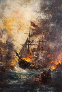 海战油画