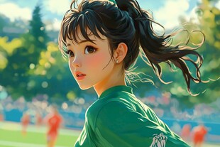 板绘少女插画
