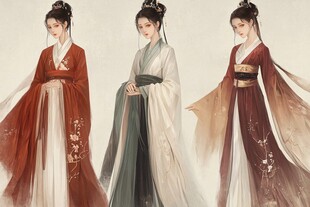 汉服女插画