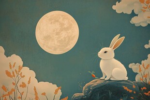 月兔插画