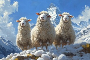 羊群插画