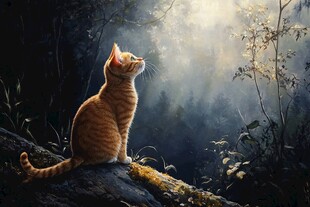 唯美凄凉的猫