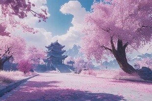 古风场景春暖花开