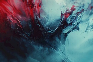 融合流动红蓝油漆背景