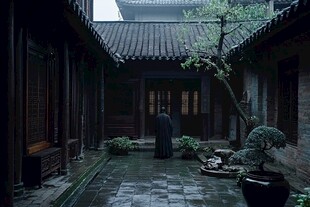 雨天宅院