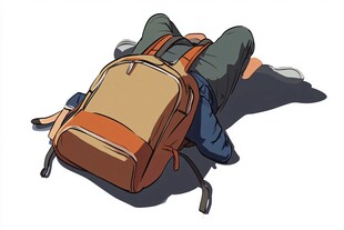 背书包插图