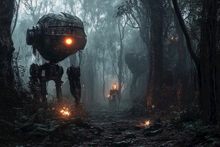 阿凡达场景科幻雕塑