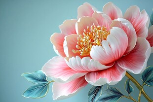 3d牡丹花卉