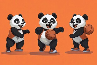 霸气熊猫健身形象