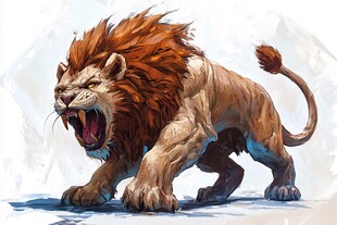 雄壮的动物插画