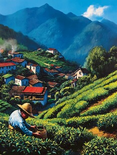 采茶装饰画