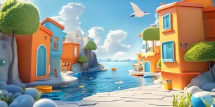 3d立体插画风格