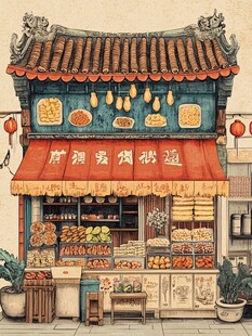 炒货店插画