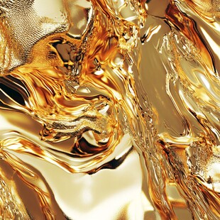 金色动感线条流体熔浆