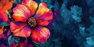 炫彩花朵壁纸