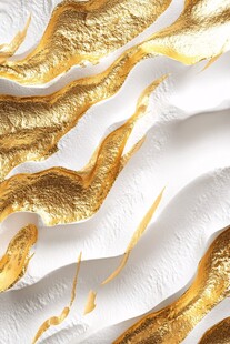 金色动感线条流体熔浆