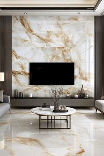 金色大理石瓷砖背景墙