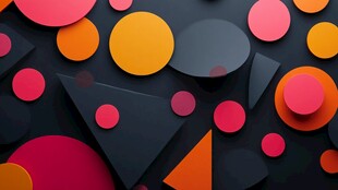 炫彩撞色立体质感背景