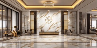 大理石纹金迎宾区