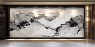 新中式大理石背景墙