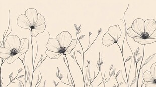 手绘花卉壁纸