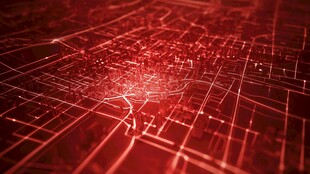 红色科技信息网络光线