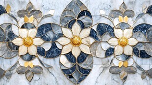 金属花卉背景墙