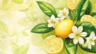 手绘柠檬壁纸