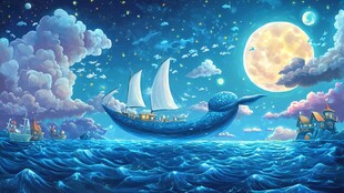 星月河幻想插画