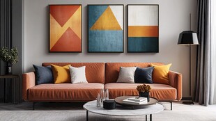 轻奢素雅色块挂画