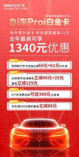 停车卡优惠活动海报