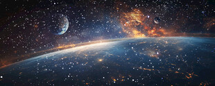 宇宙星空软膜天花背景