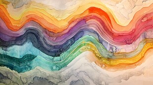 高清彩色流彩背景墙