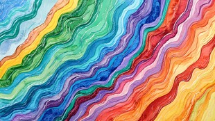 彩色弯曲艺术画