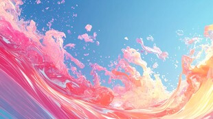 彩色创意海洋流体画