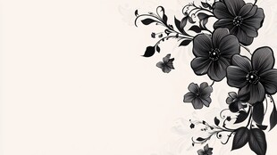 深色底花稿