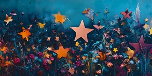 彩色星星背景图