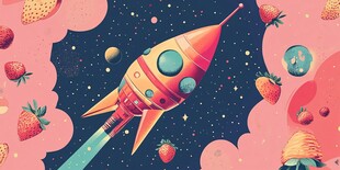 创意彩色缤纷宇宙插画