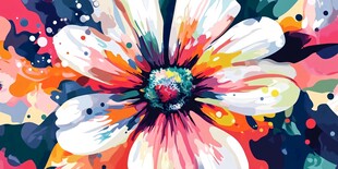 抽象花卉绚丽色彩