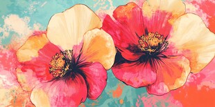 轻奢装饰画花朵