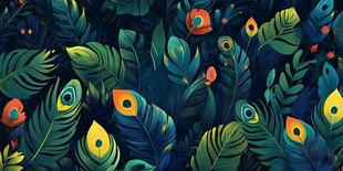 植物背景扁平插画