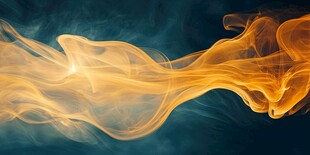 热情橙色静谧蓝色背景