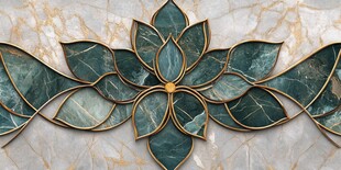 轻奢花纹背景墙