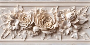 高清花卉浮雕