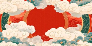 喜庆插画背景