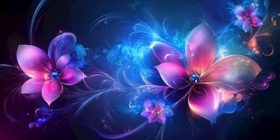 炫彩花朵壁纸