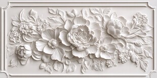 牡丹浮雕设计