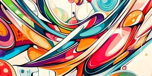 涂鸦风格立体背景