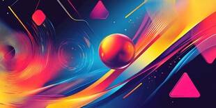 扁平流体风年会背景