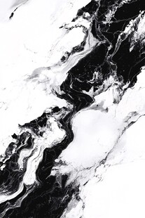 抽象黑白流彩水墨画